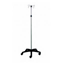 Pied à serum, Tige inox, 2...