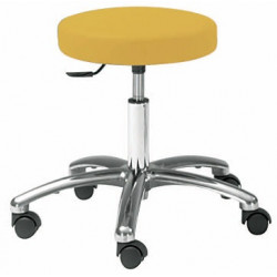 Tabouret à roulettes molles MINETTE bleu azur