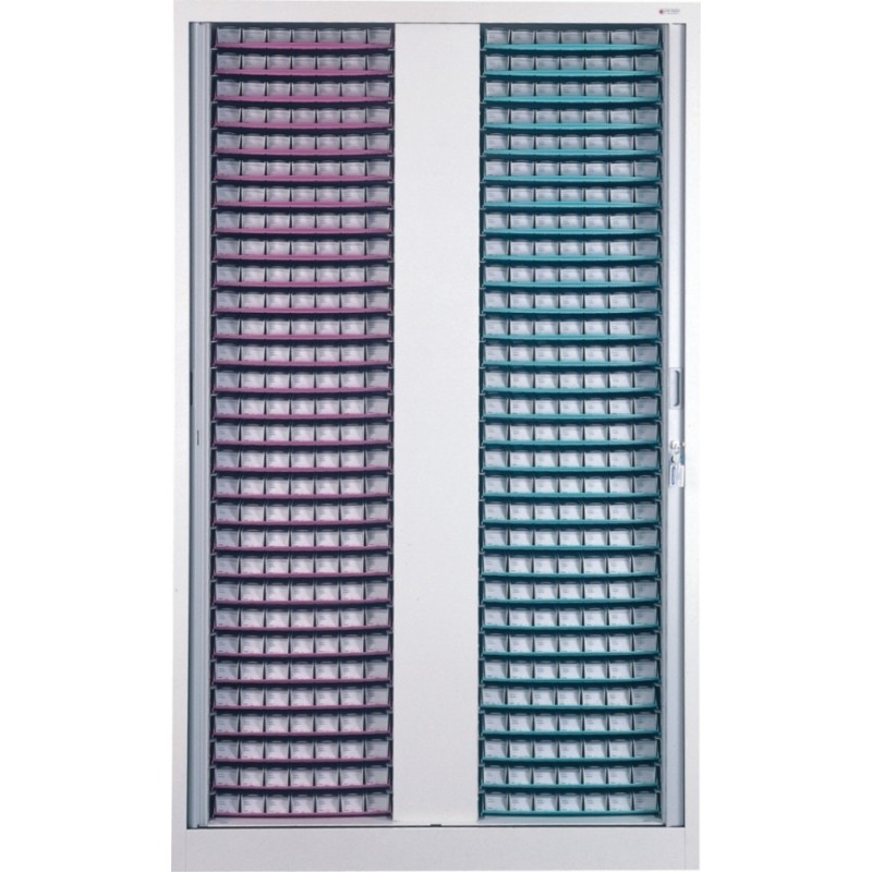 Standschrank mit Rollladen und 60 Einlegeböden PILAT MODULO