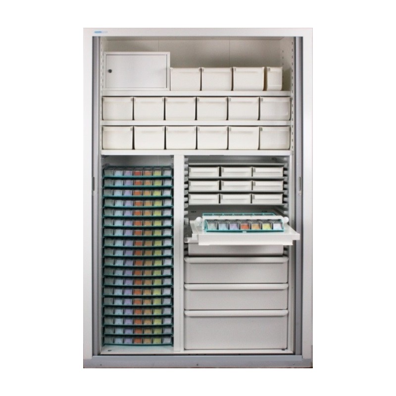 Rolltürenschrank B 131 x H 200 x T 53 cm