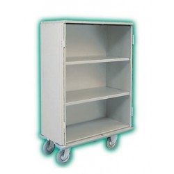 Armoire à linge en alu - 2/3 étagères + 1/3 penderie