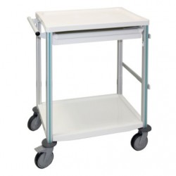 AGILY-Rollwagen mit 2 Ablagen und 1 Schublade, 600 x 400 mm