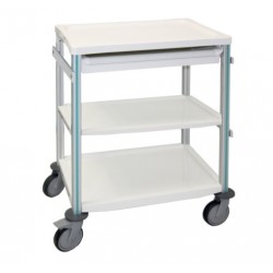 AGILY-Rollwagen mit 3 Ablagen und 1 Schublade, 600 x 400
