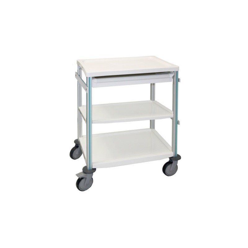 AGILY-Rollwagen mit 3 Ablagen und 1 Schublade, 600 x 400