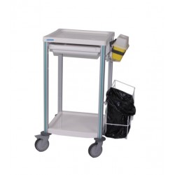 Chariot AGILY 2 tablettes- 1 tiroir 400 x 400