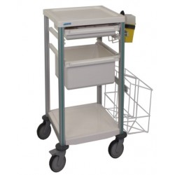 Pflegewagen AGILY 400 x 400 mit Schubladen und Zubehör