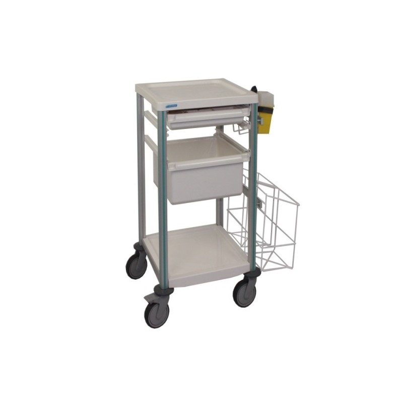 Chariot AGILY 2 tablettes- 3 tiroirs 400 x 400