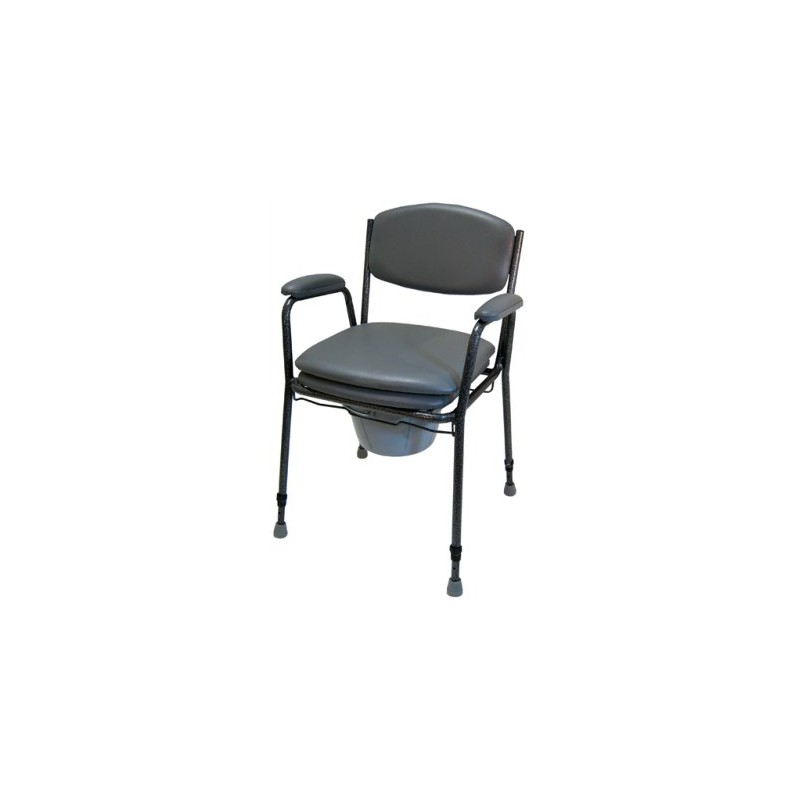 Chaise de toilette sur pieds TS 130, grise