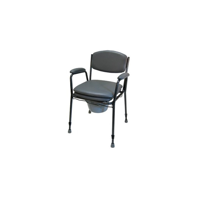 Chaise de toilette sur pieds TS 130, grise